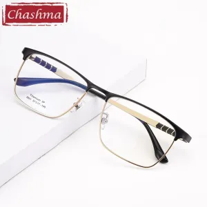Chashma Ottica Men's Full Rim Square Titanium Eyeglasses 8801