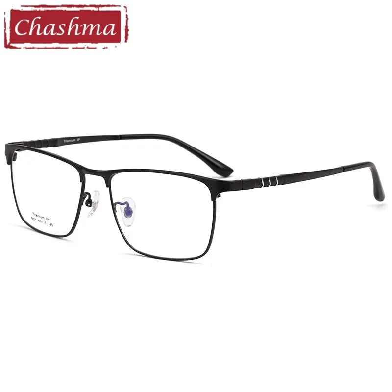 Chashma Ottica Men's Full Rim Square Titanium Eyeglasses 8801