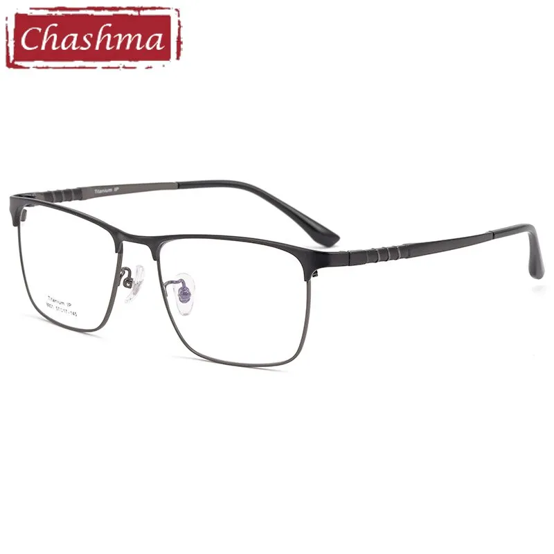 Chashma Ottica Men's Full Rim Square Titanium Eyeglasses 8801