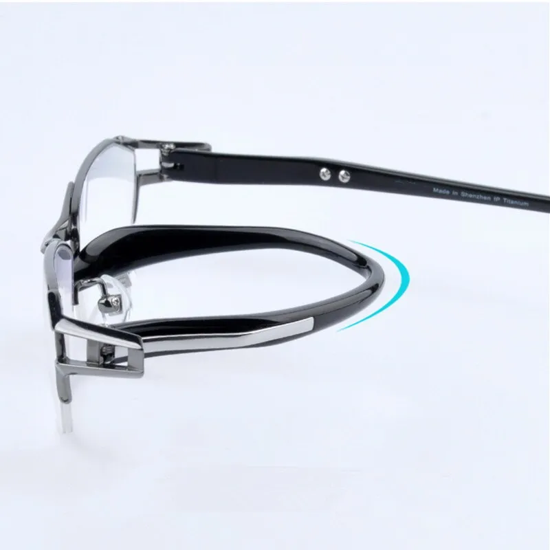 Chashma Ottica Men's Rimless Irregular Rectangle Eyeglasses 1141