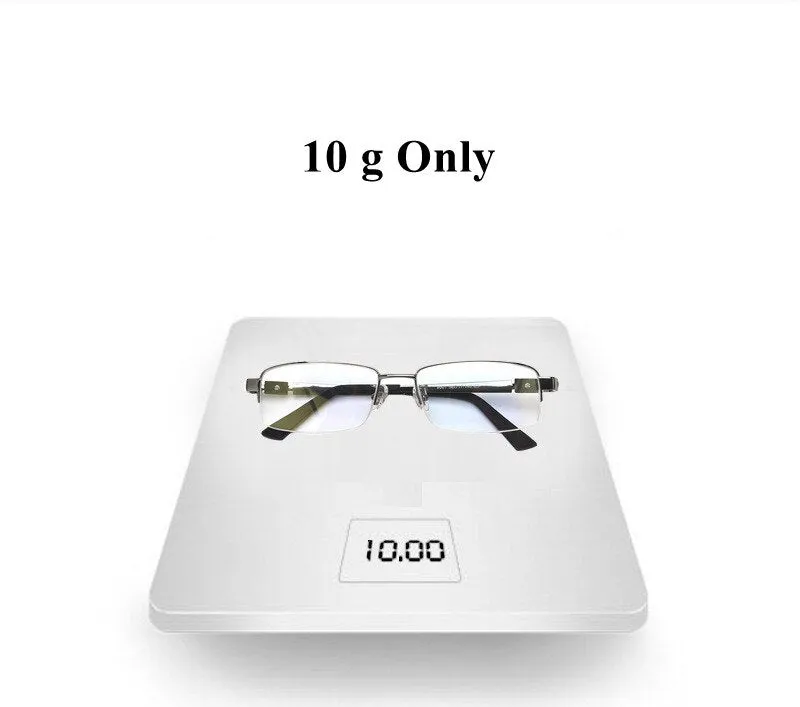 Chashma Ottica Men's Semi Rim Rectangle Titanium Eyeglasses 8001