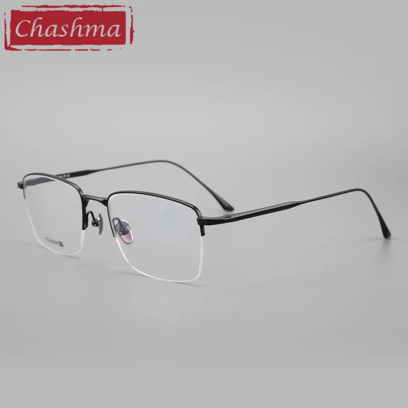Chashma Ottica Men's Semi Rim Square Titanium Eyeglasses 3812