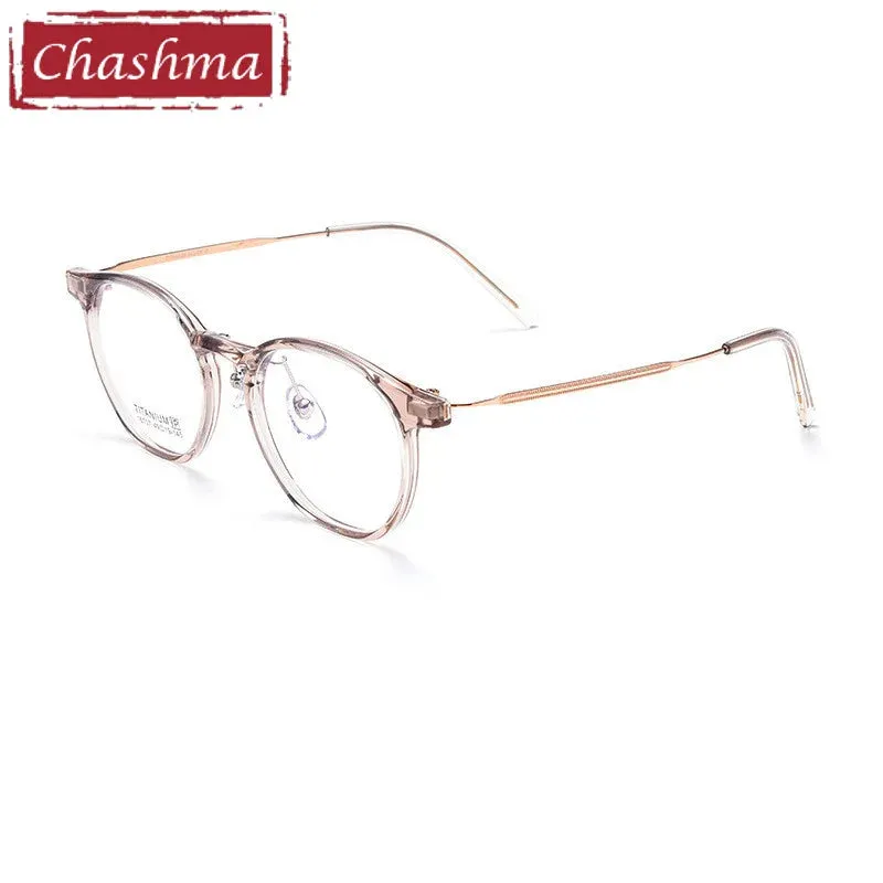 Chashma Ottica Unisex Full Rim Round Tr 90 Titanium Eyeglasses 16017