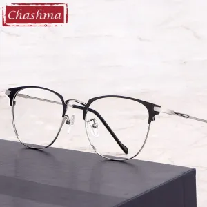 Chashma Ottica Unisex Full Rim Square Round Alloy Eyeglasses 3389