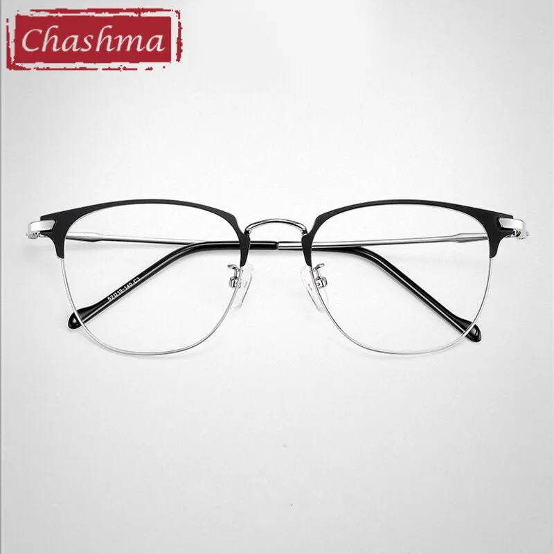 Chashma Ottica Unisex Full Rim Square Round Alloy Eyeglasses 3389