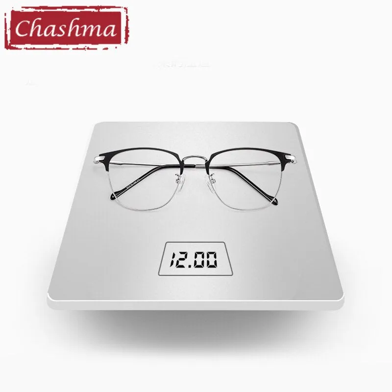 Chashma Ottica Unisex Full Rim Square Round Alloy Eyeglasses 3389