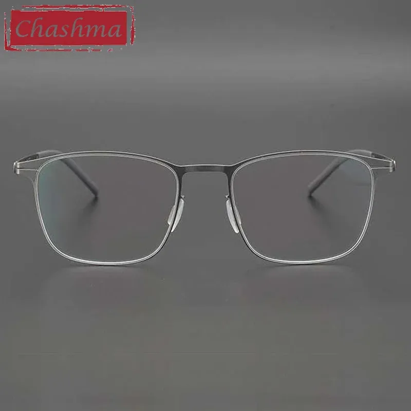 Chashma Ottica Unisex Full Rim Square Titanium Eyeglasses 401