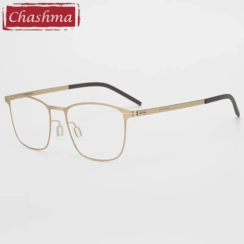 Chashma Ottica Unisex Full Rim Square Titanium Eyeglasses 401