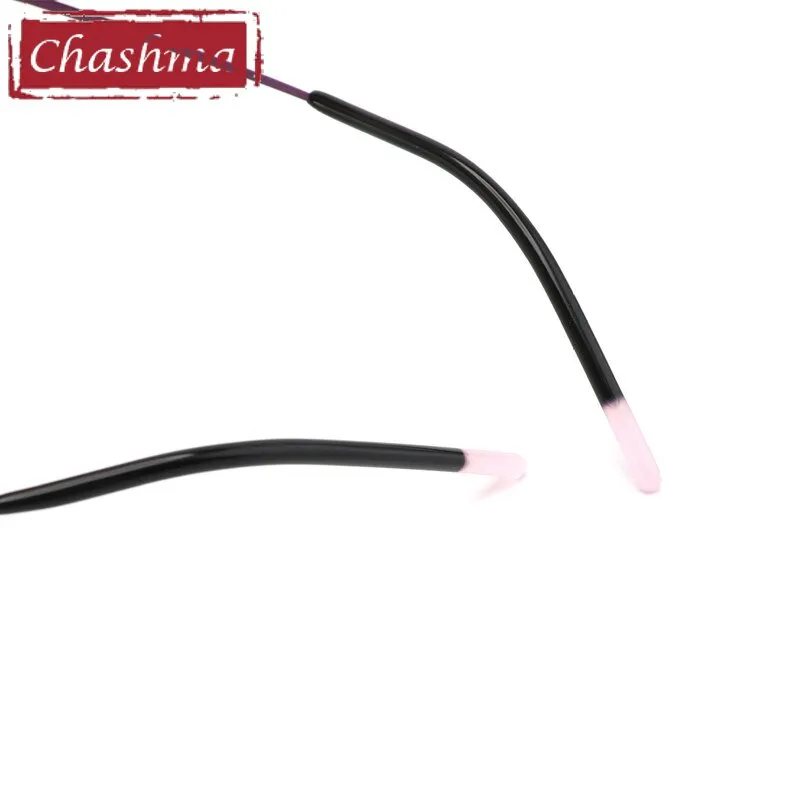 Chashma Ottica Unisex Rimless Square Cat Eye Titanium Eyeglasses 8012