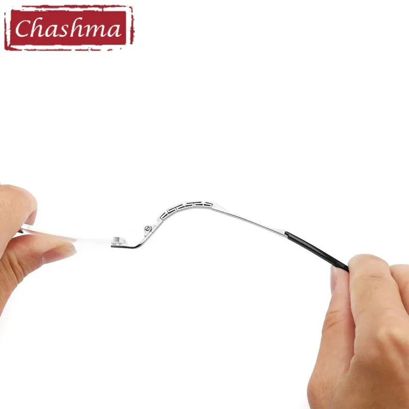 Chashma Ottica Unisex Rimless Square Titanium Eyeglasses 9014