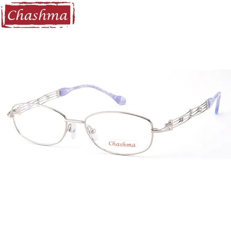 Chashma Ottica Women's Full Rim Oval Alloy Eyeglasses 2528