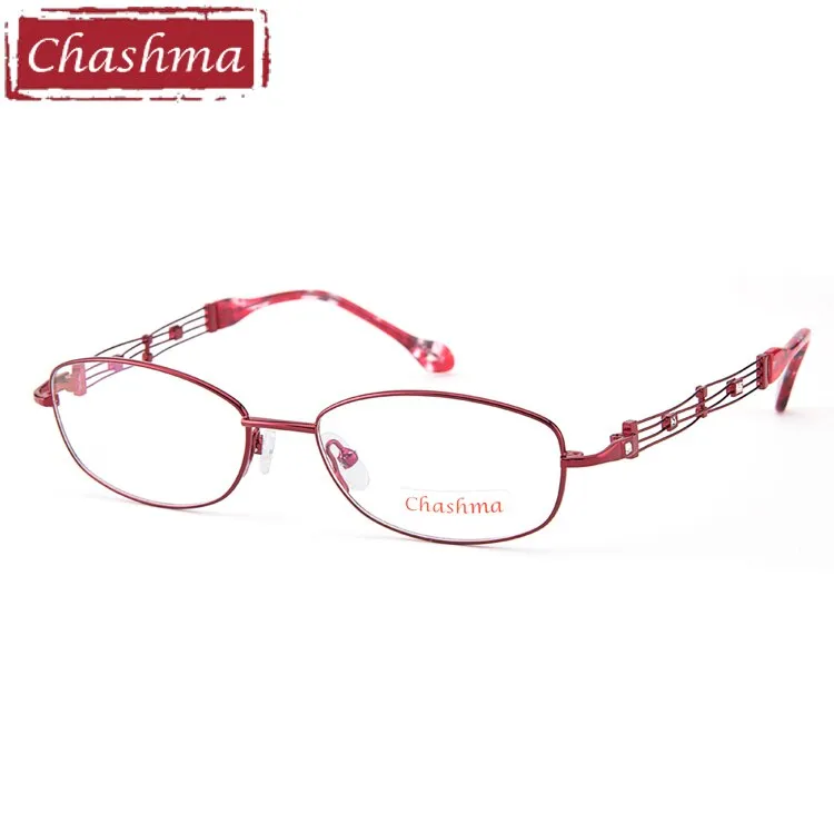 Chashma Ottica Women's Full Rim Oval Alloy Eyeglasses 2528