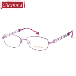 Chashma Ottica Women's Full Rim Oval Alloy Eyeglasses 2528