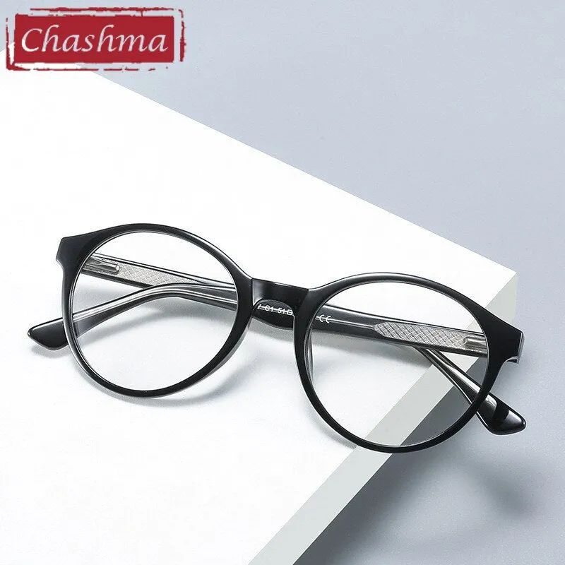 Chashma Unisex Full Rim Round Acetate Eyeglasses 2007