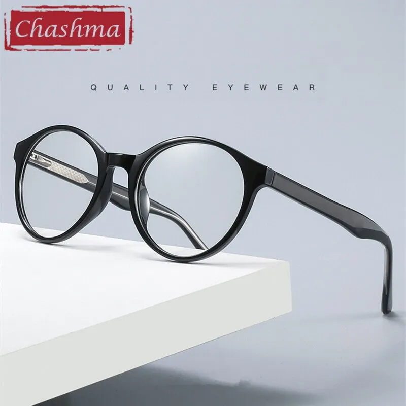 Chashma Unisex Full Rim Round Acetate Eyeglasses 2007