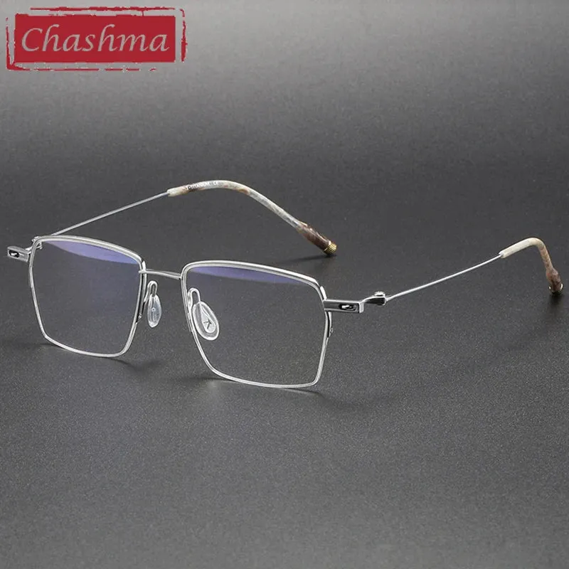 Chashma Unisex Semi Rim Square Titanium Eyeglasses 2011