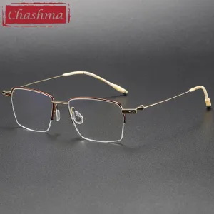 Chashma Unisex Semi Rim Square Titanium Eyeglasses 2011