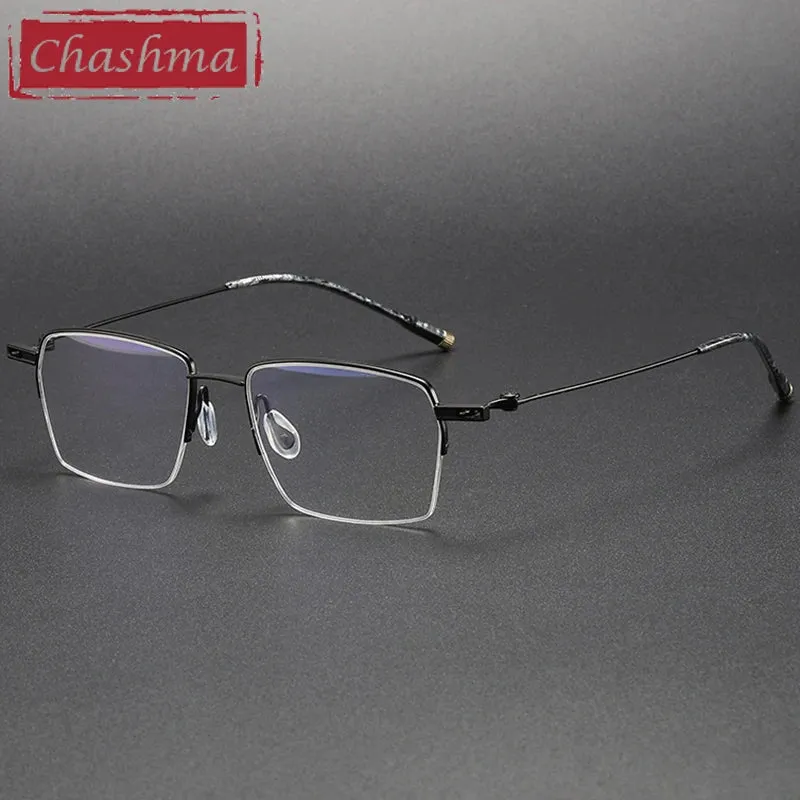 Chashma Unisex Semi Rim Square Titanium Eyeglasses 2011