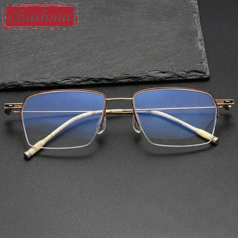 Chashma Unisex Semi Rim Square Titanium Eyeglasses 2011