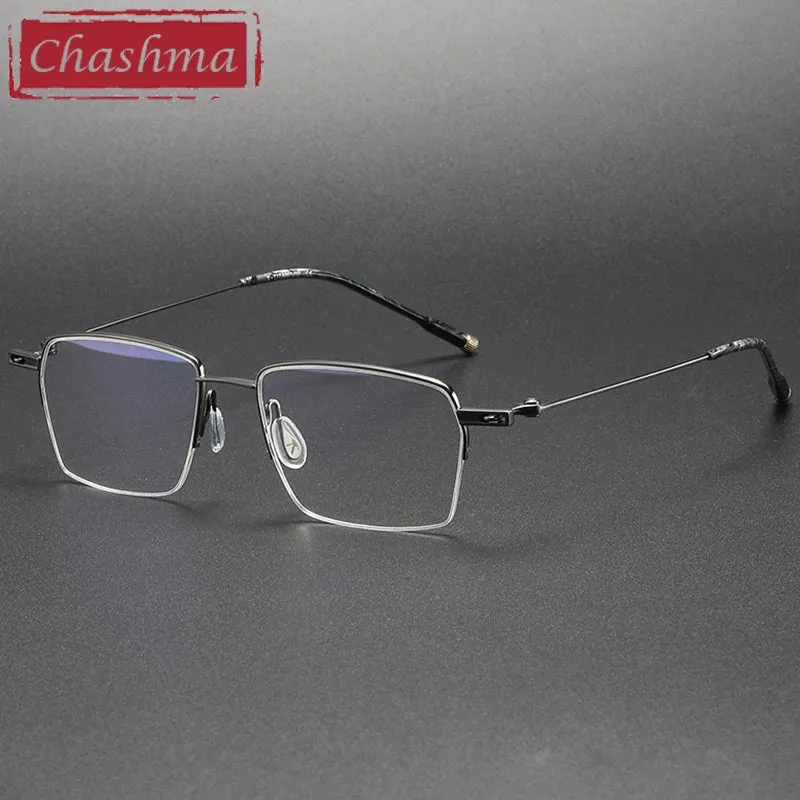Chashma Unisex Semi Rim Square Titanium Eyeglasses 2011
