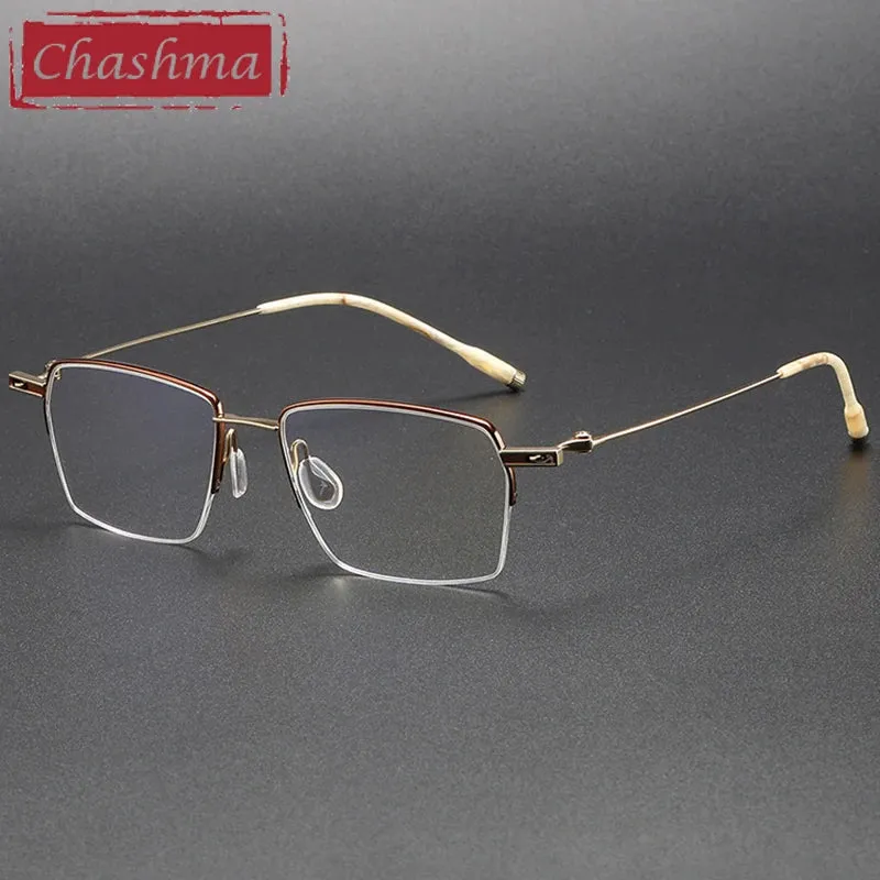 Chashma Unisex Semi Rim Square Titanium Eyeglasses 2011