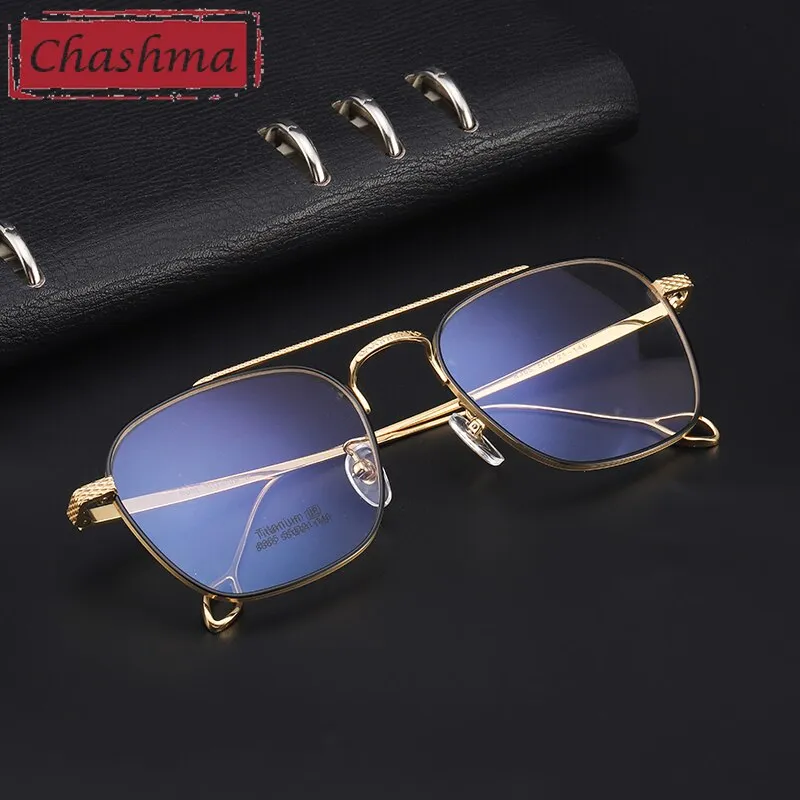 Chashma Unisex Square Full Rim Titanium Eyeglasses 8365