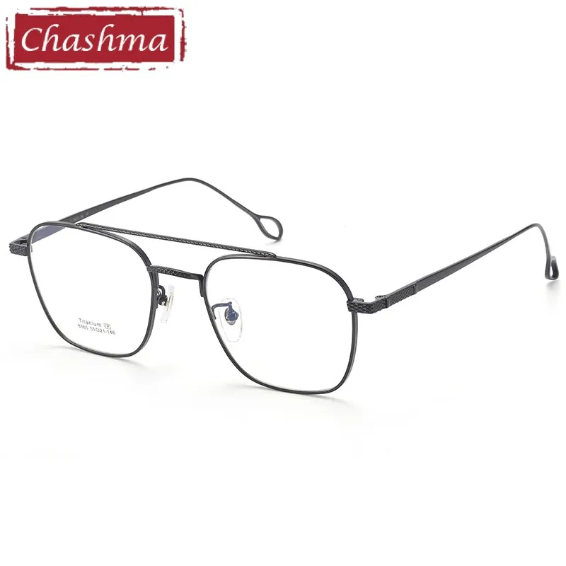 Chashma Unisex Square Full Rim Titanium Eyeglasses 8365