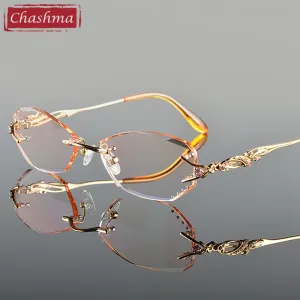 Chashma Women's Rimless Oval Titanium Eyeglasses 8036B