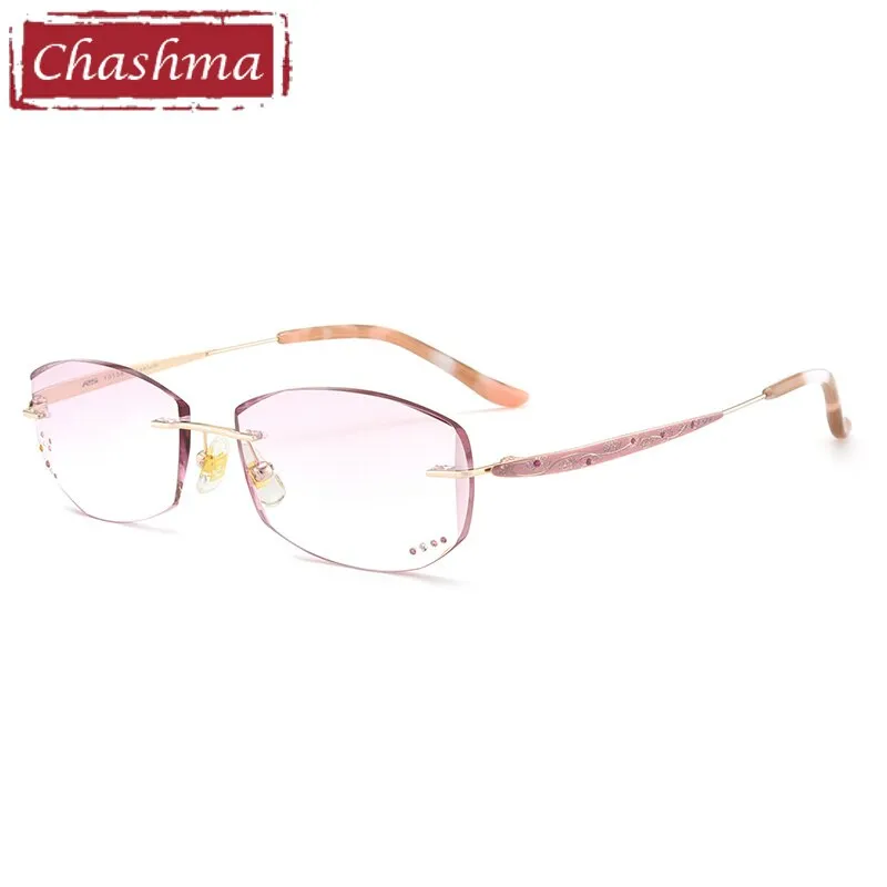 Chashma Women's Rimless Rectangle Titanium Eyeglasses 10139