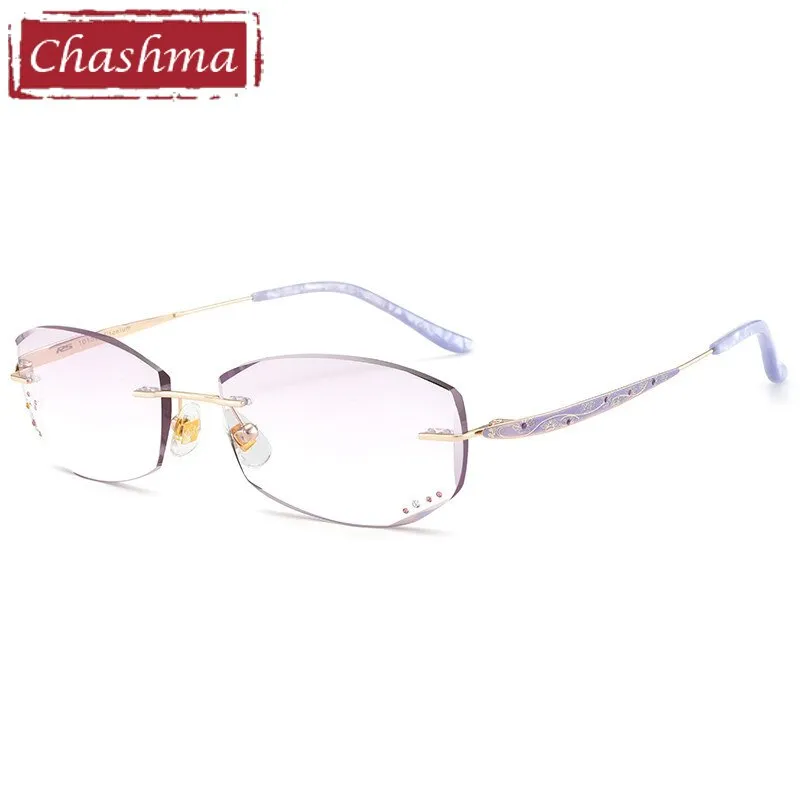 Chashma Women's Rimless Rectangle Titanium Eyeglasses 10139