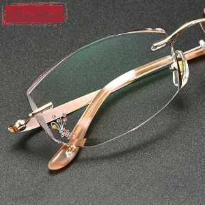 Chashma Women's Rimless Rectangle Titanium Eyeglasses 10139