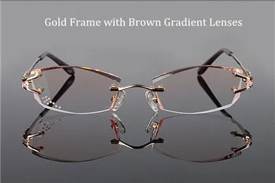 Chashma Women's Rimless Square Titanium Eyeglasses 1006