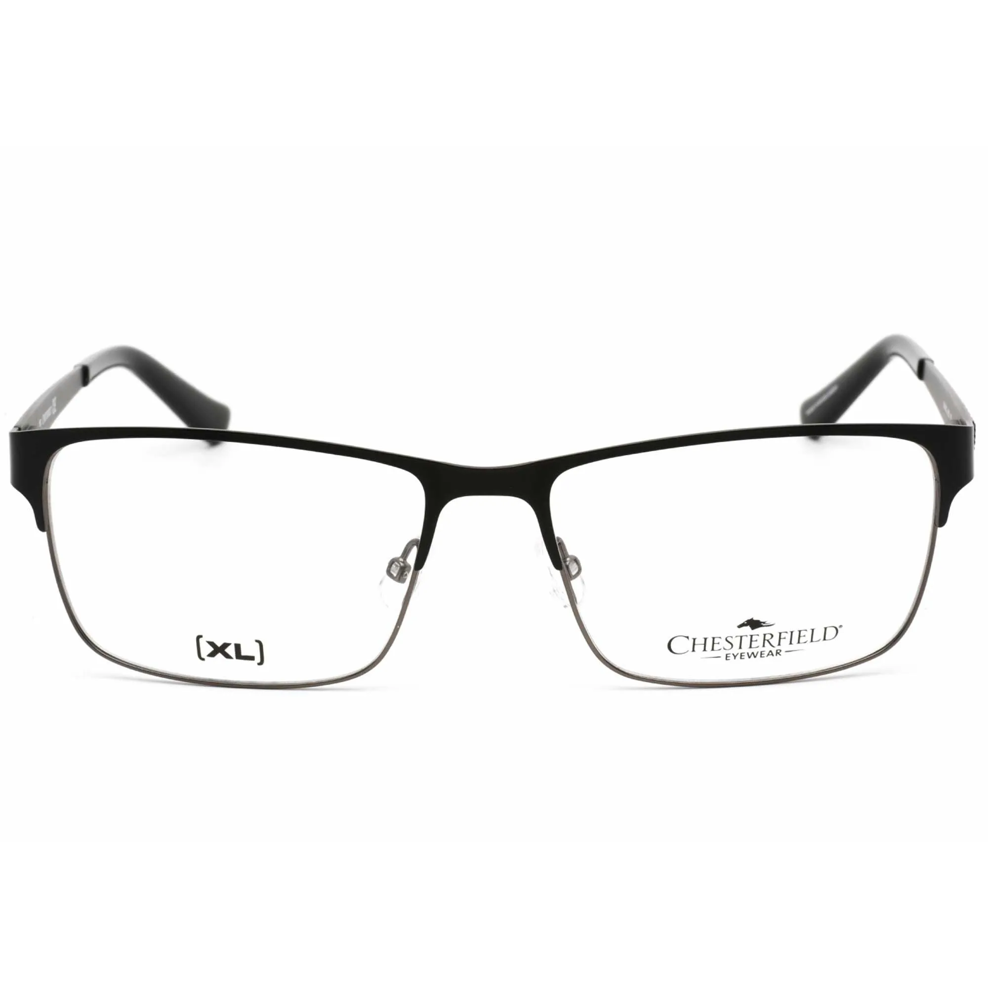 Chesterfield Men's Eyeglasses - Black/Gunmetal Metal Rectangular Frame | 34 XL 0RD2 00
