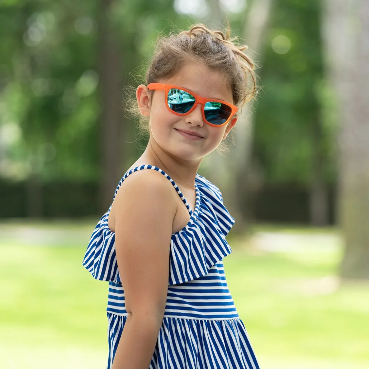 Chillin Like A Villian — Vibrant Orange Frame Sunglasses For Kids