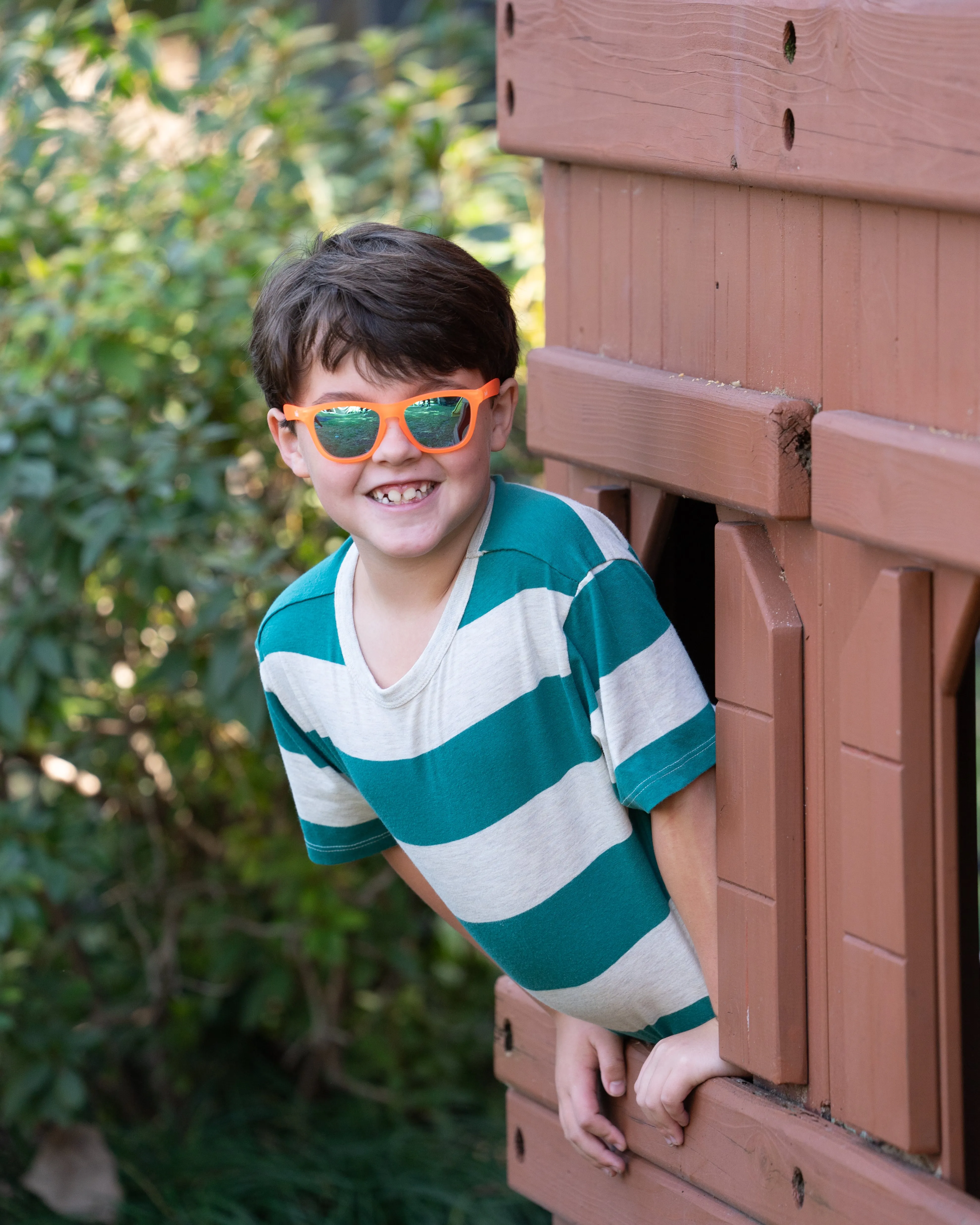 Chillin Like A Villian — Vibrant Orange Frame Sunglasses For Kids