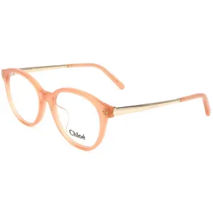 Chloe Women's Eyeglasses - Peach Plastic Round Frame Demo Lens | CHLOE 2681A 749
