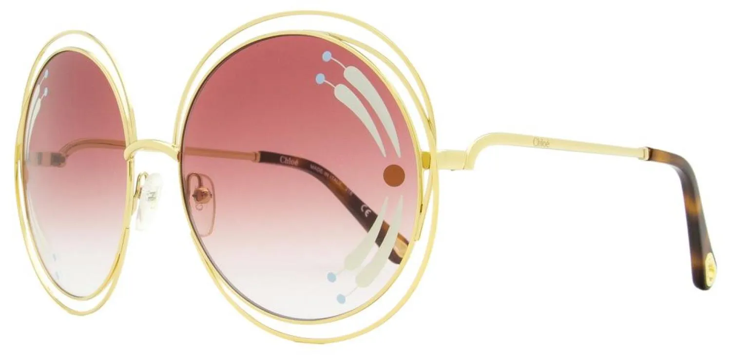 Chloe Women's Halo Sunglasses CE114SRI 835 Gold/Havana 62mm