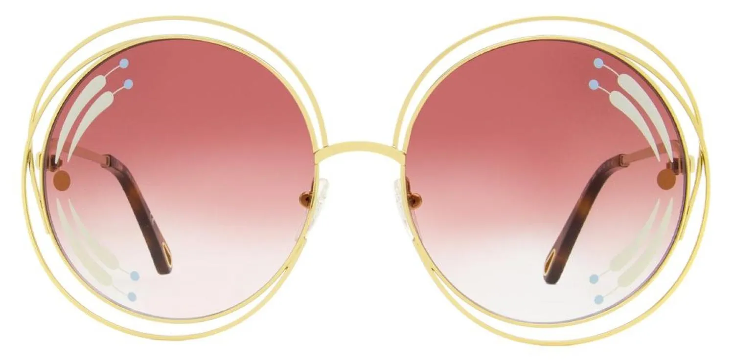 Chloe Women's Halo Sunglasses CE114SRI 835 Gold/Havana 62mm