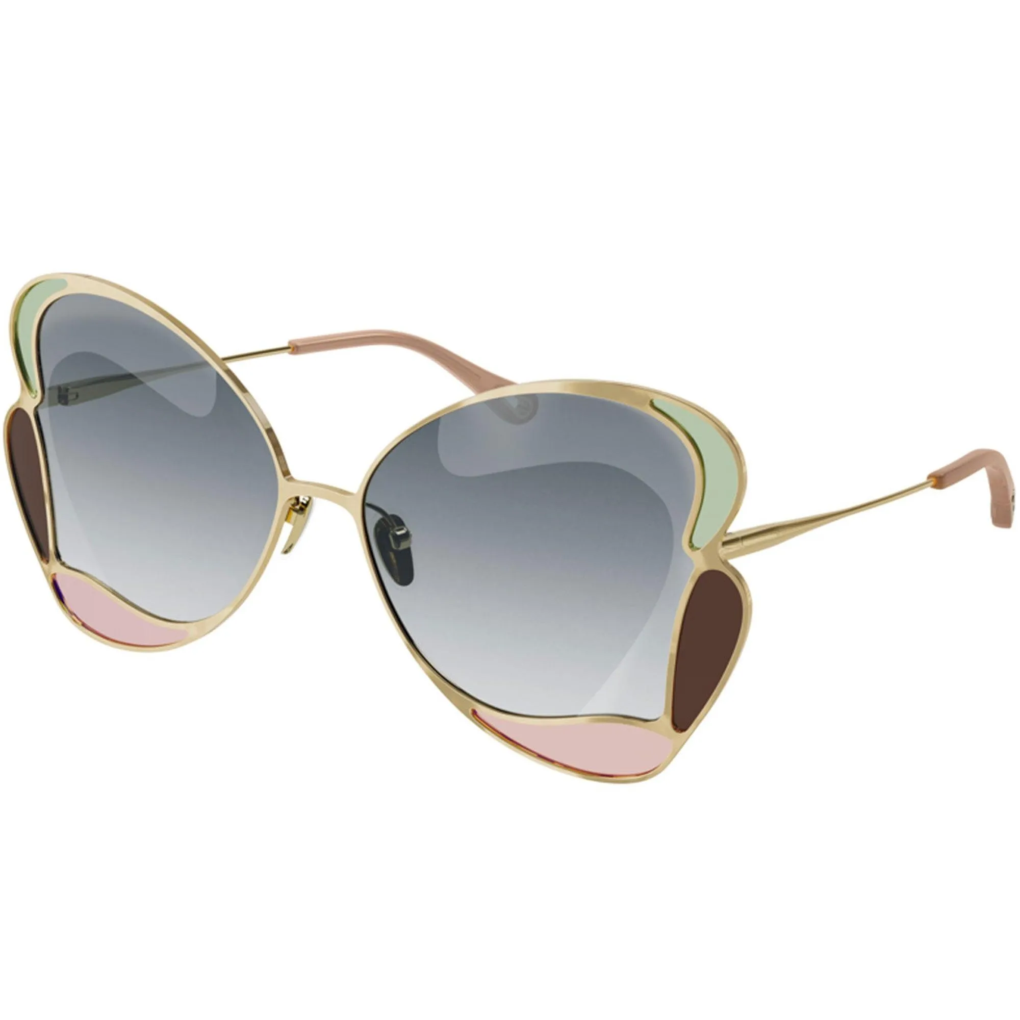 Chloe Women's Sunglasses - Butterfly Frame Grey Gradient Lens | CH0048S-30011230002
