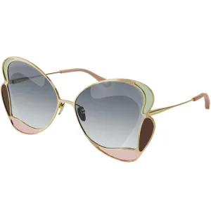 Chloe Women's Sunglasses - Butterfly Frame Grey Gradient Lens | CH0048S-30011230002