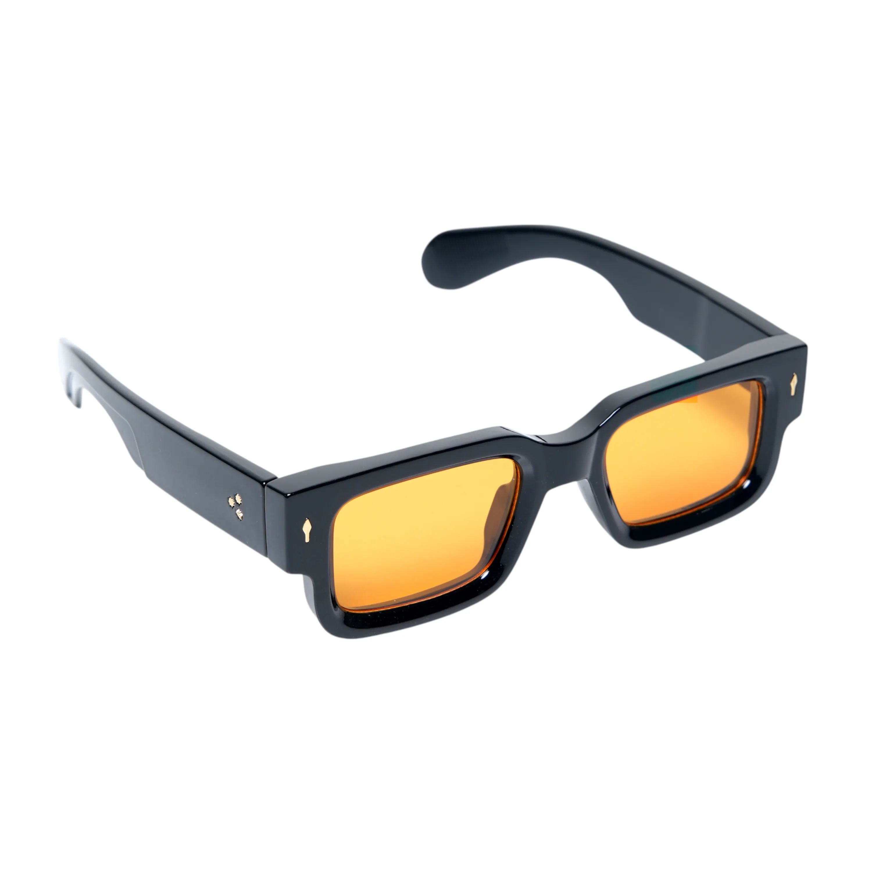 Chokore Classic Rectangular Fit UV Sunglasses (Black& Orange)