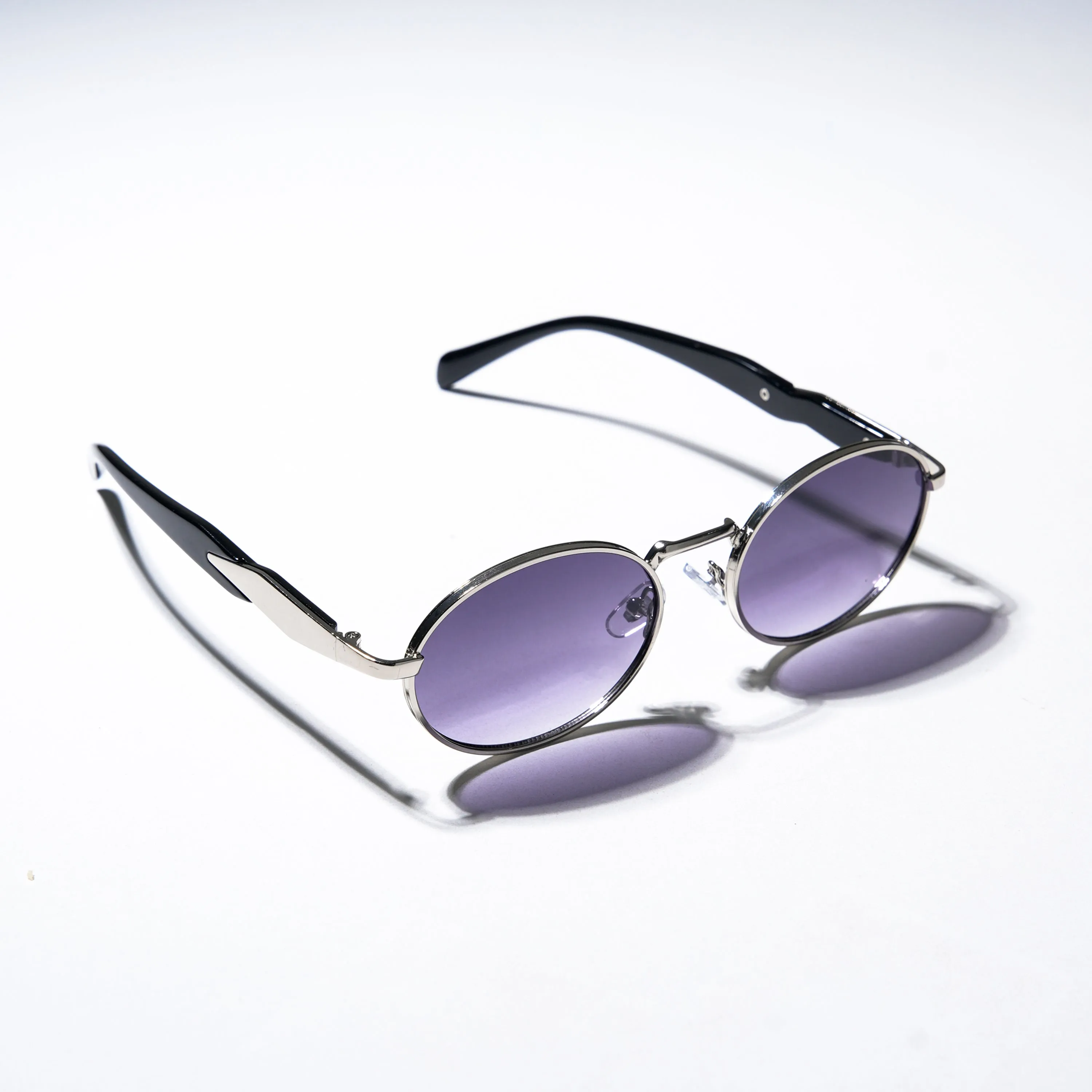 Chokore Pure Shield Round Frame Sunglasses (Blue)