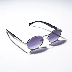Chokore Pure Shield Round Frame Sunglasses (Blue)