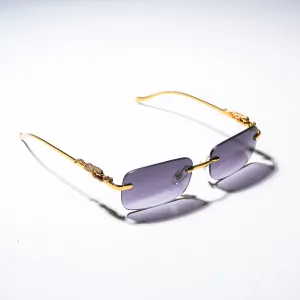 Chokore Rectangular Leopard Sunglasses (Black)