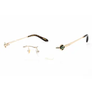 Chopard Women's Eyeglasses - Shiny Total Rose Gold/Black Metal Frame | VCHF86S 0300