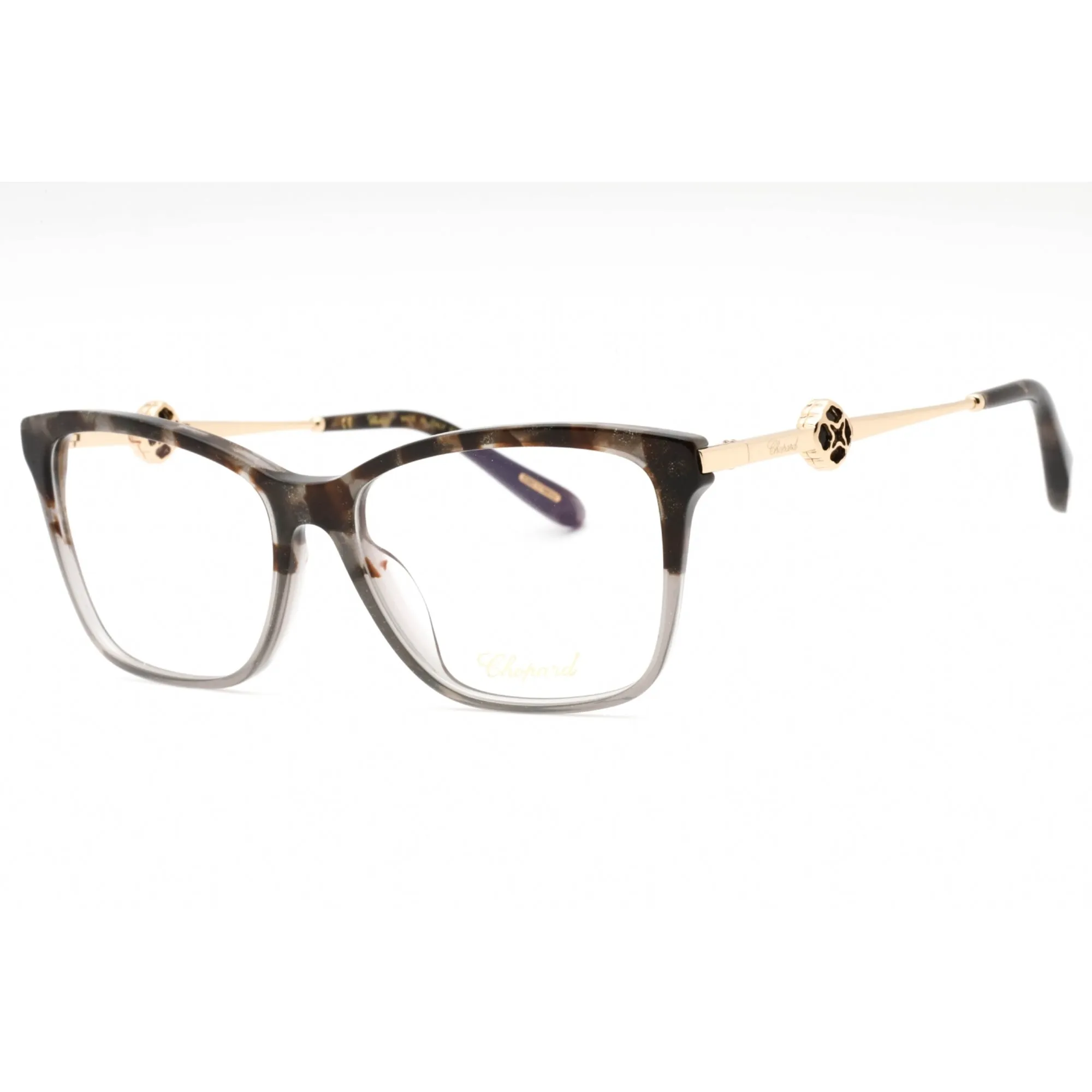 Chopard Women's Eyeglasses - Tortoise Grey Plastic Cat Eye Full Rim | VCH318S 0XAD