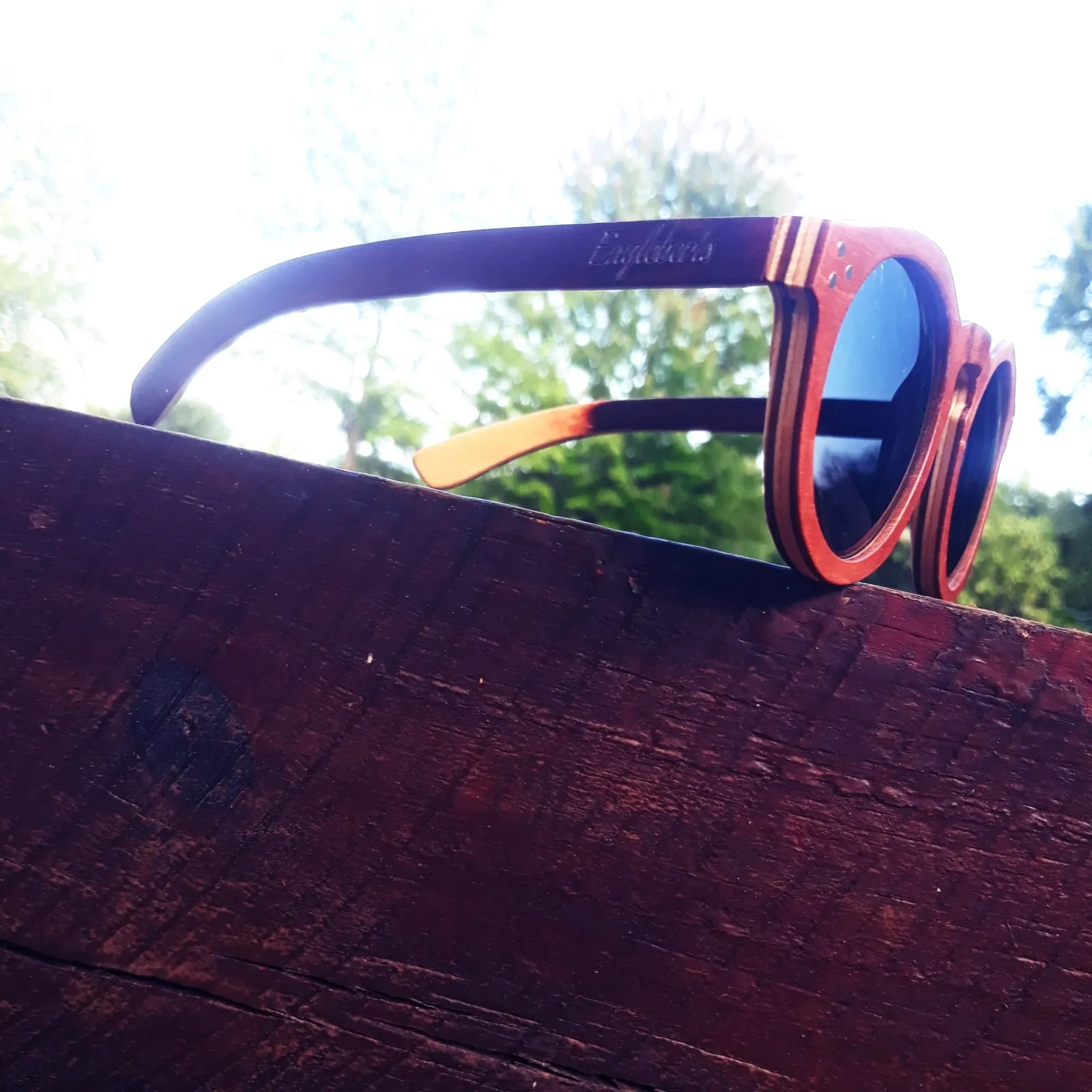Cinnamon Swirl Skateboard Wood, Polarized, Handcrafted