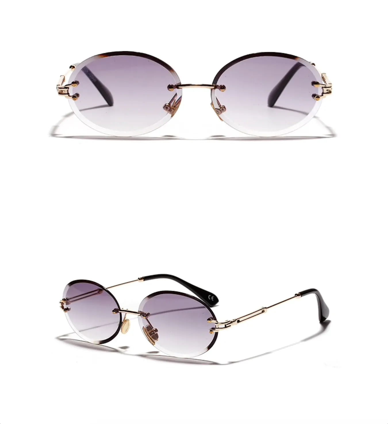 Circular Rimless Sunglasses