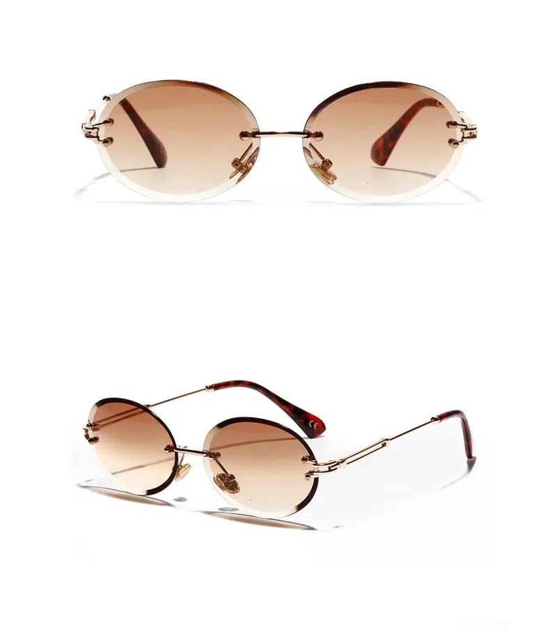 Circular Rimless Sunglasses