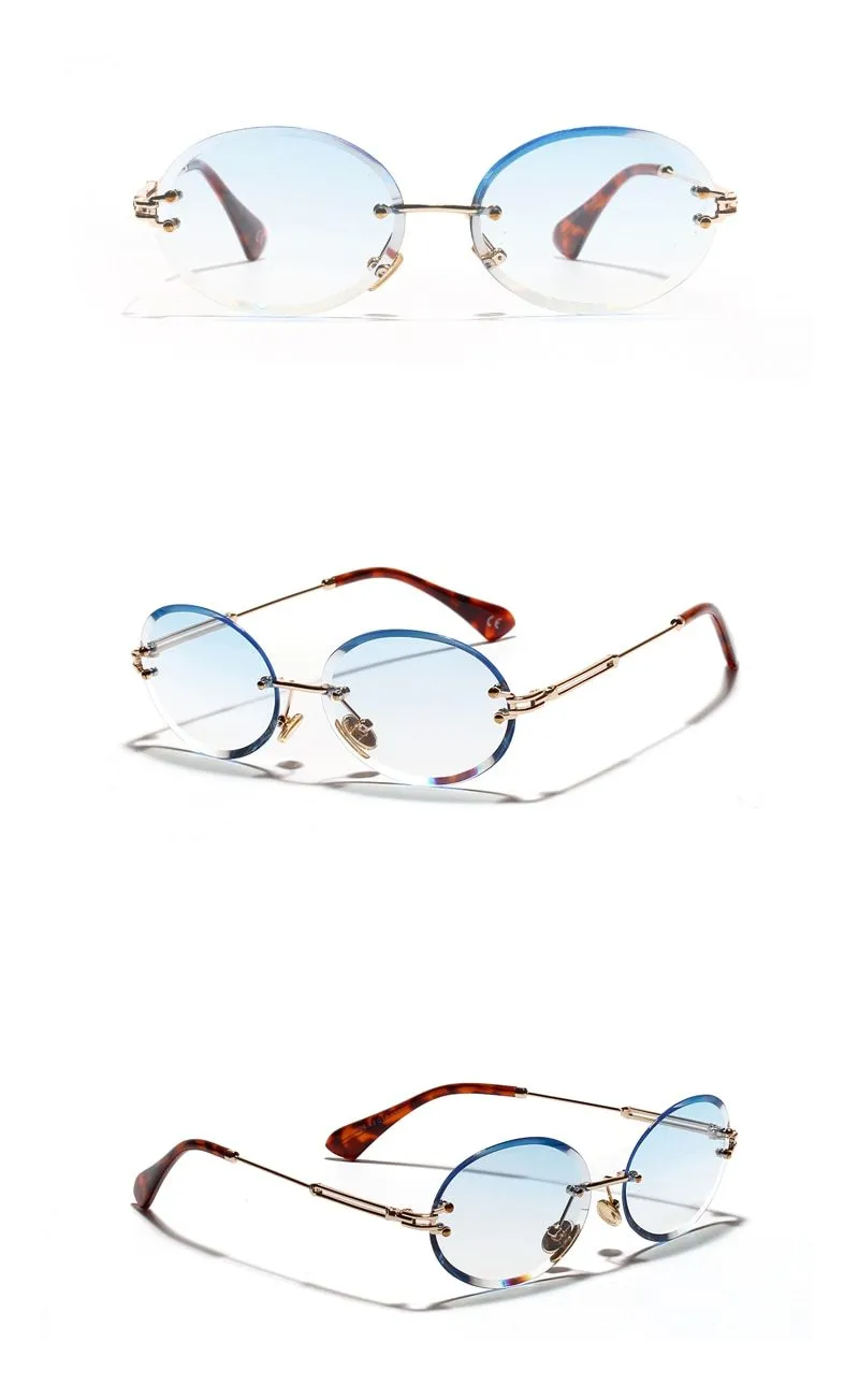 Circular Rimless Sunglasses
